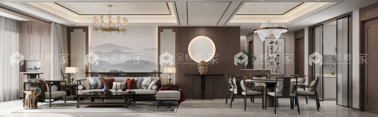140平佳兆业·悦峰新中式风格-空间效果图