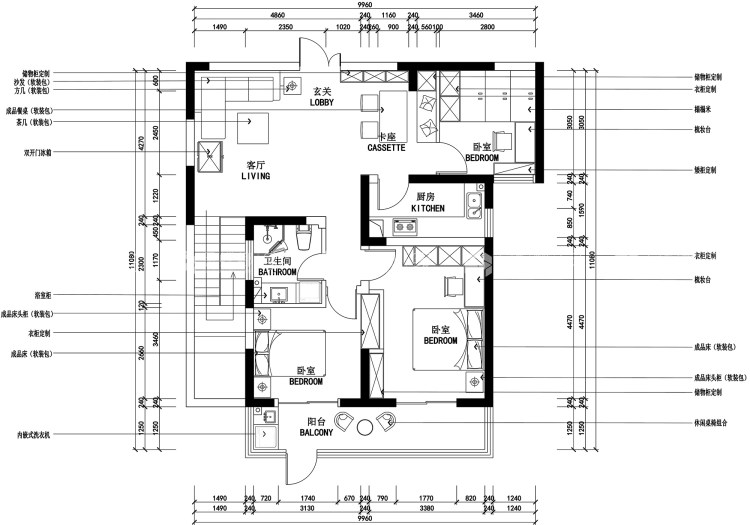 202平东郡一品现代风格-平面布置图