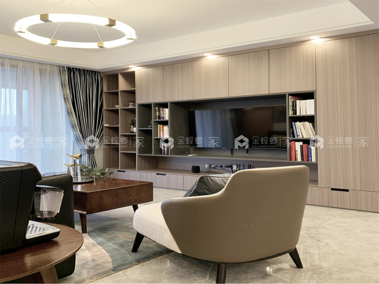 115平水漾花城现代风格-空间效果图