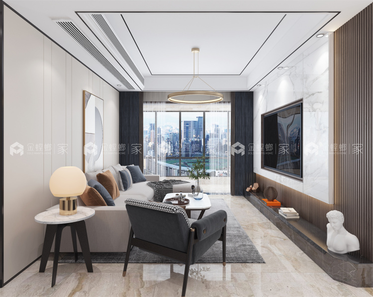 145平峰誉庭现代风格-空间效果图