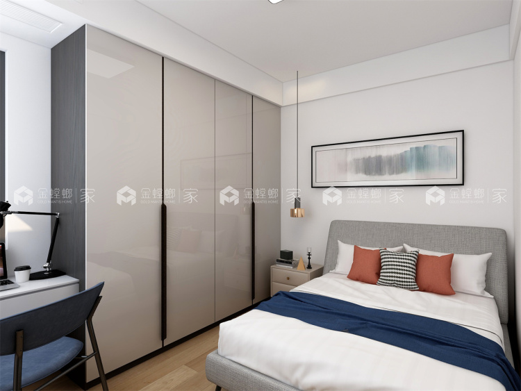 115平水漾花城现代风格-空间效果图