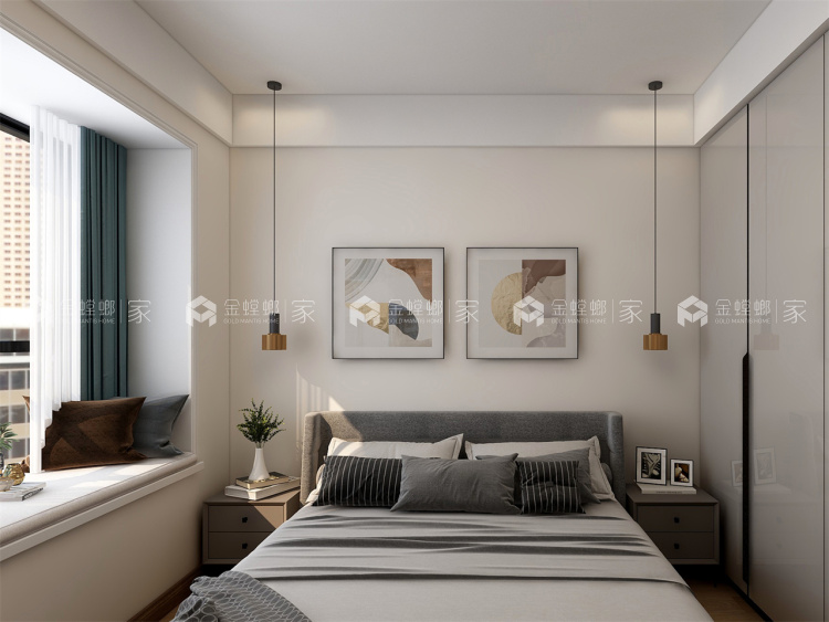 115平水漾花城现代风格-空间效果图