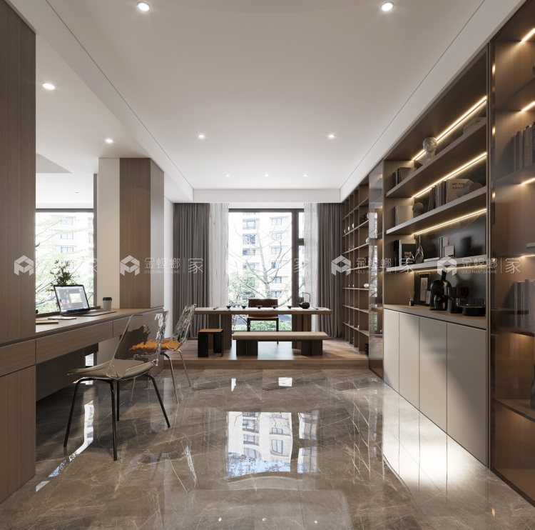 165平上园湾现代风格-空间效果图