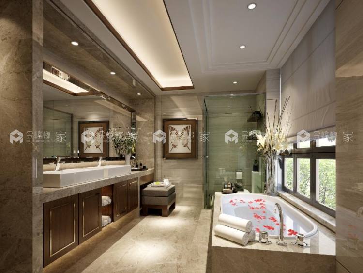 260平水岸清华新中式风格-空间效果图