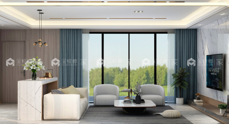 100平天都花园现代风格-生活中的一点小浪漫-餐厅效果图及设计说明