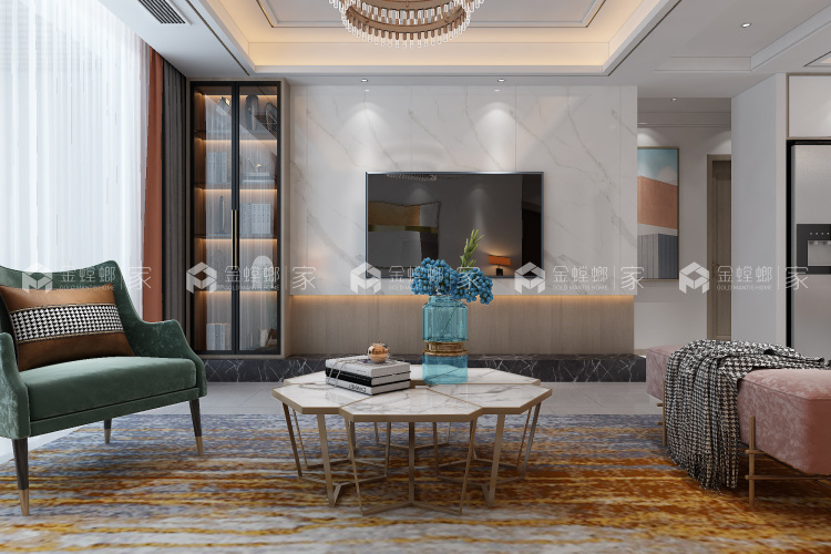 134平东湖湾现代风格-经典的现代轻奢-空间效果图