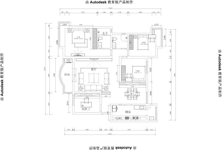 148平天下城新中式风格-平面布置图