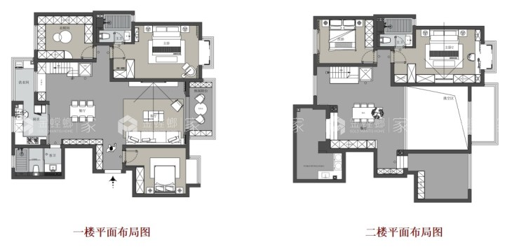 270平安泰嘉园现代风格-居如常.简而不凡-平面布置图