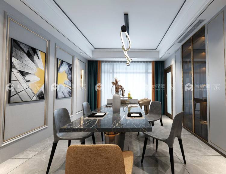 128平绿地国博海珀九龙现代风格-空间效果图