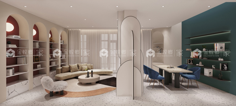 780平桃花源法式风格-空间效果图