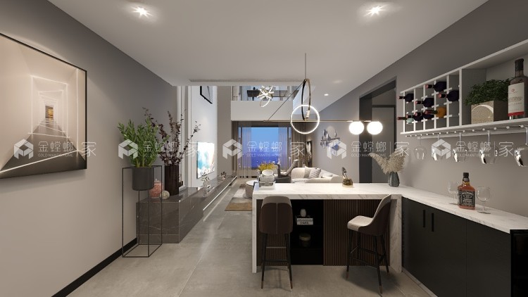 330平时代龙城现代风格-空间效果图