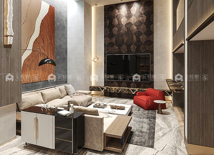 500平凤凰里现代风格-惬意高级住宅-卧室效果图及设计说明