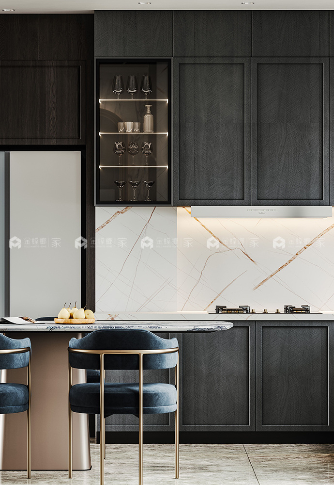 500平凤凰里现代风格-惬意高级住宅-餐厅效果图及设计说明