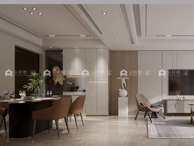 140平馨湖园现代风格-空间效果图