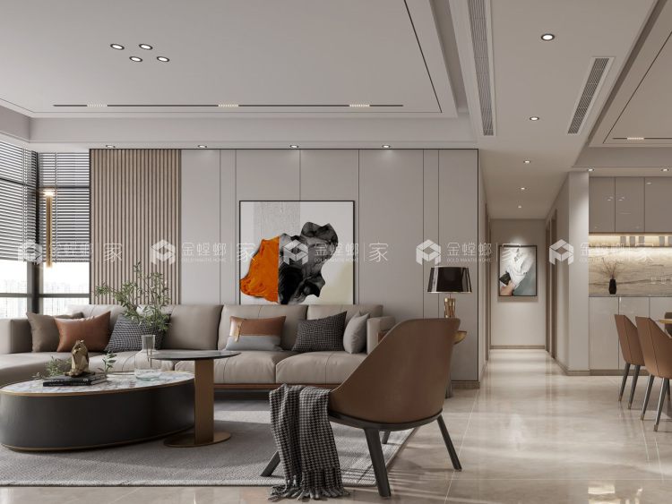 140平馨湖园现代风格-空间效果图