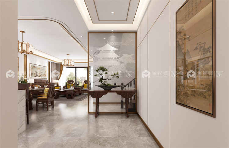 300平金府大院中式风格-檀香-平面设计图及设计说明