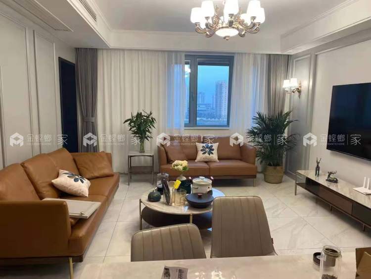 172平长安路九号简美风格-客厅效果图及设计说明