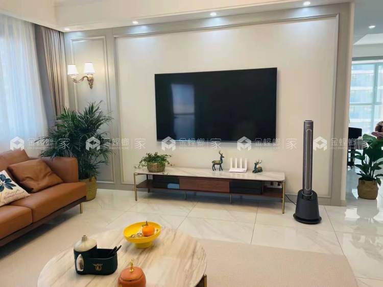 172平长安路九号简美风格-客厅效果图及设计说明