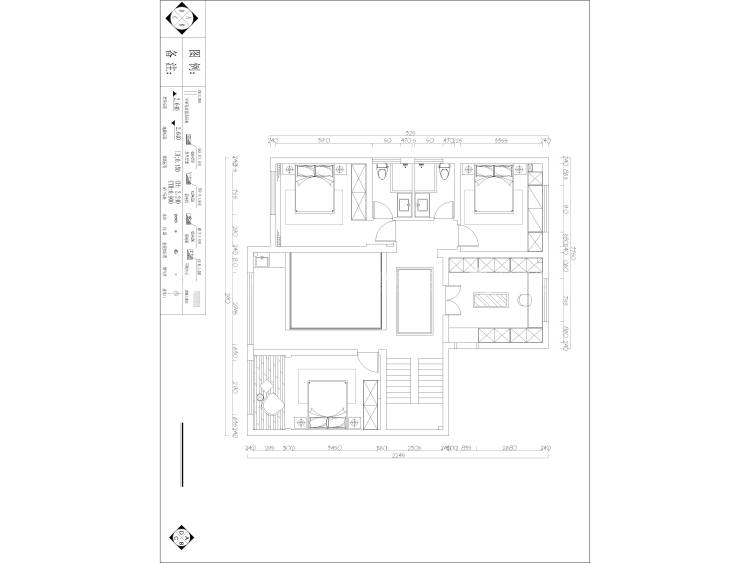 248平玉龙花园现代风格-平面布置图