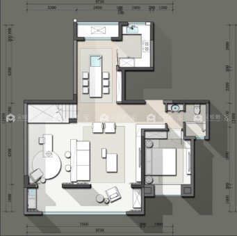 200平汇鸿景云法式风格-平面布置图