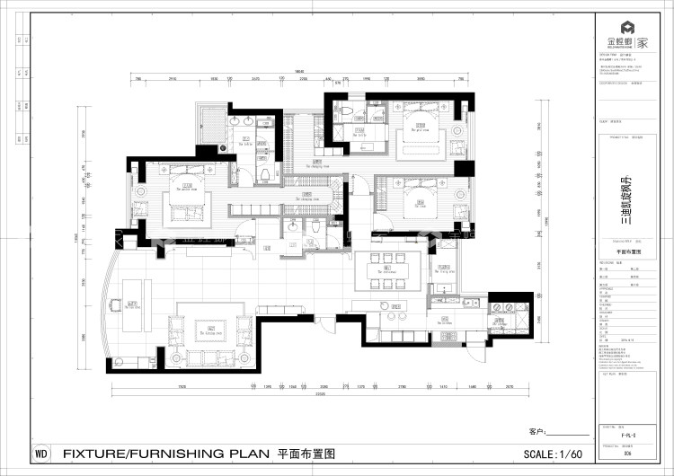 230平三迪凯旋枫丹现代风格-平面布置图