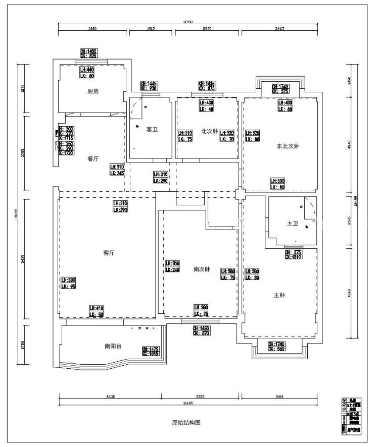 150平春晖小区现代风格-业主需求&原始结构图
