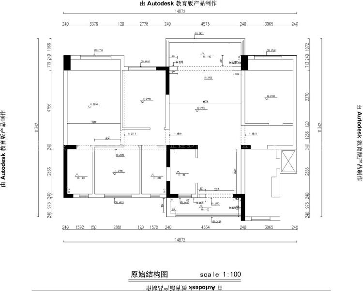 148平碧桂园陵江府现代风格-业主需求&原始结构图