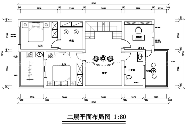 450平永威金域蓝湾法式风格-平面布置图