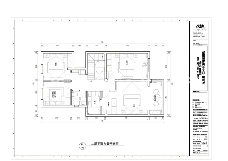 350平九溪墅新中式风格-平面布置图