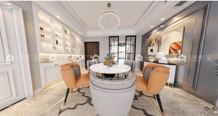 140平新城悦隽美式风格-空间效果图