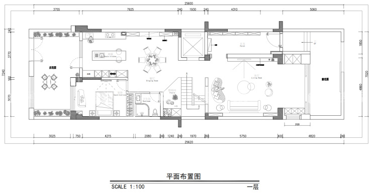 686平东方名都现代风格-平面布置图