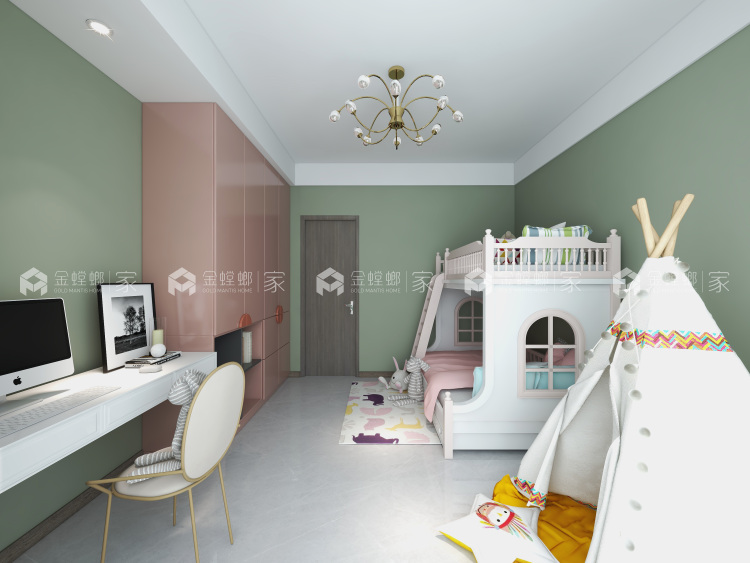 140平荷岸晓风现代风格-梦想家-空间效果图