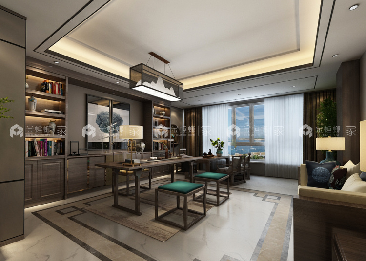 1200平大地资本现代风格-个性化设计-餐厅效果图及设计说明