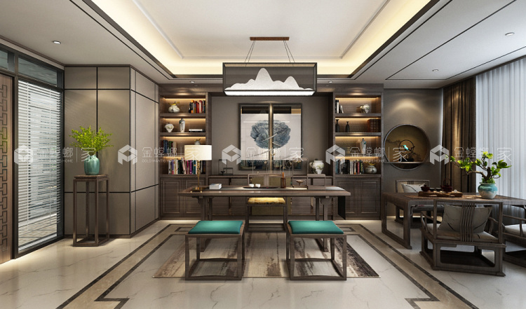 1200平大地资本现代风格-个性化设计-餐厅效果图及设计说明