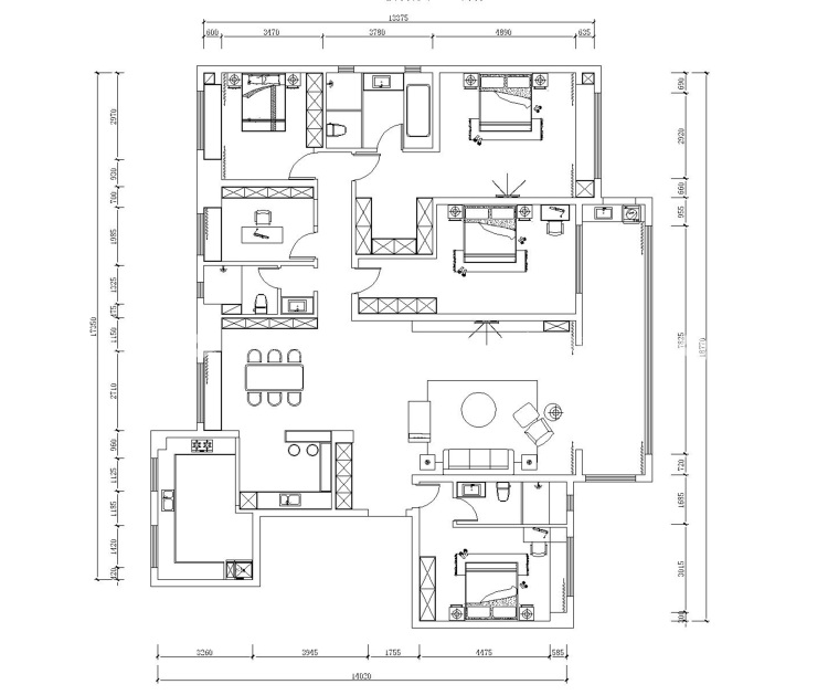 290平碧桂园.豪园现代风格-光年芳华-平面布置图