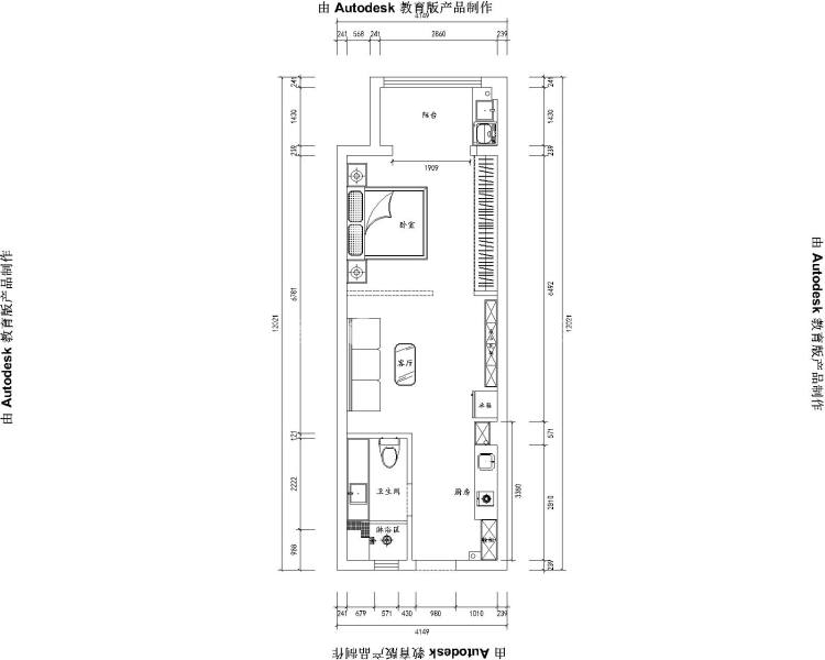 48平宝龙城市广场现代风格-平面布置图