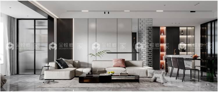 115平明郡悦府现代风格-黑白灰-'全景图封面图'