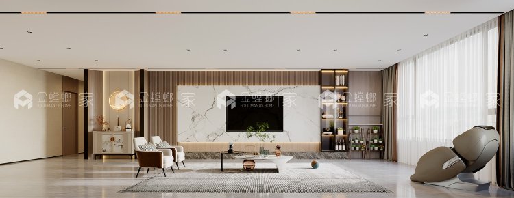 290平亚星官邸现代风格-个性而温暖-空间效果图