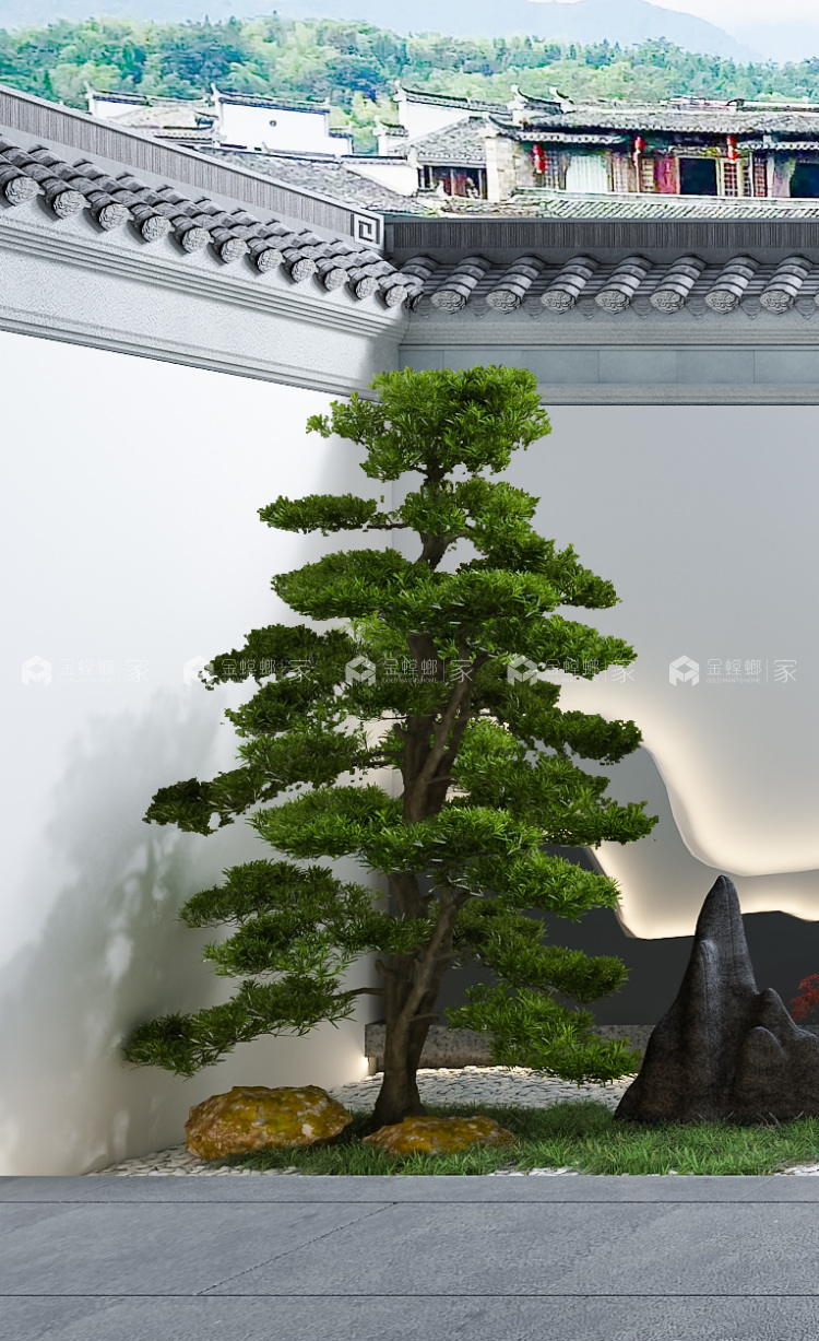 115平听海林居新中式风格-空间效果图