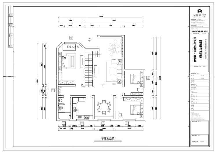 300平自建房新中式风格-平面布置图