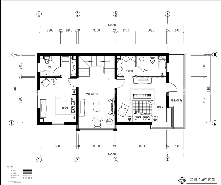 360平北一街八号简美风格-平面布置图