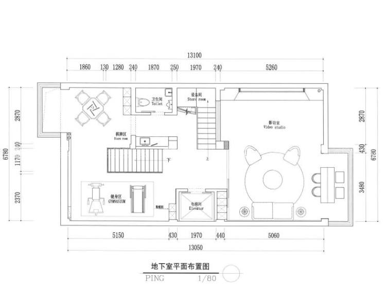 340平泰馀山庄现代风格-藏不住的优雅生活-平面布置图