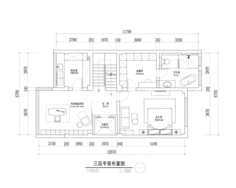 340平泰馀山庄现代风格-藏不住的优雅生活-平面布置图