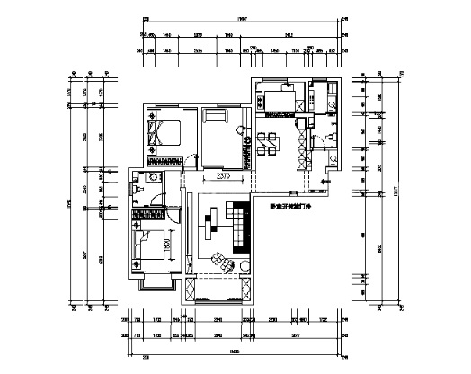 142平城市学院现代风格-平面布置图