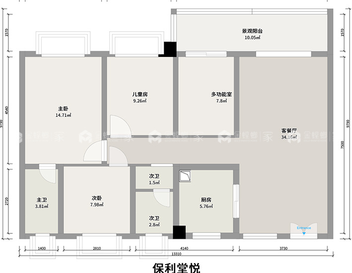 102平保利棠樾现代风格-精装改造奶油风-业主需求