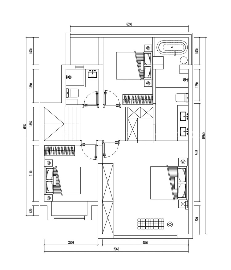 175平建发悦江南现代风格-平面布置图