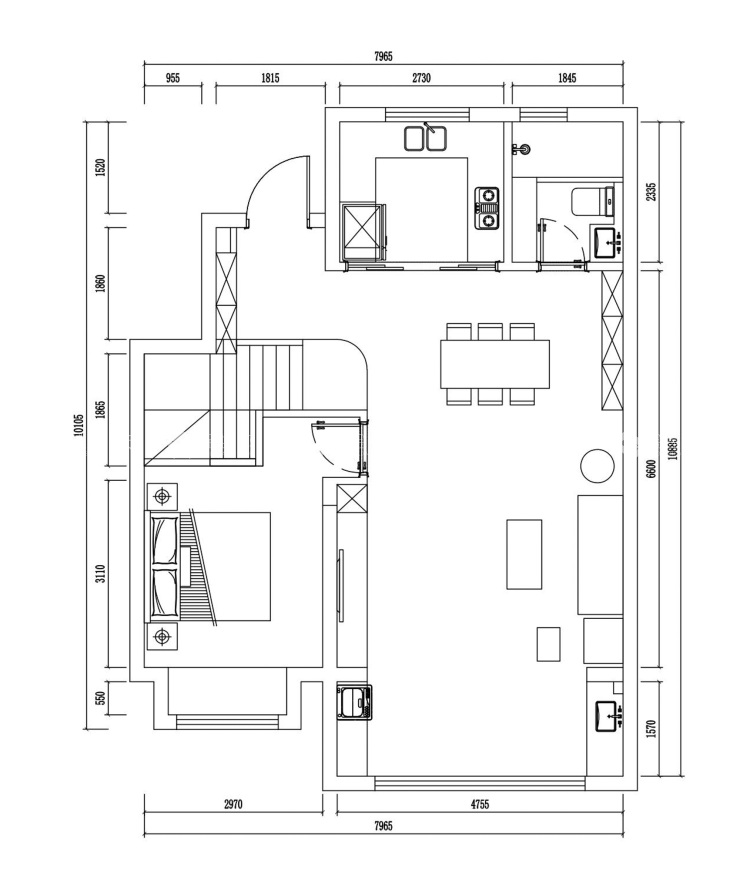 175平建发悦江南现代风格-平面布置图