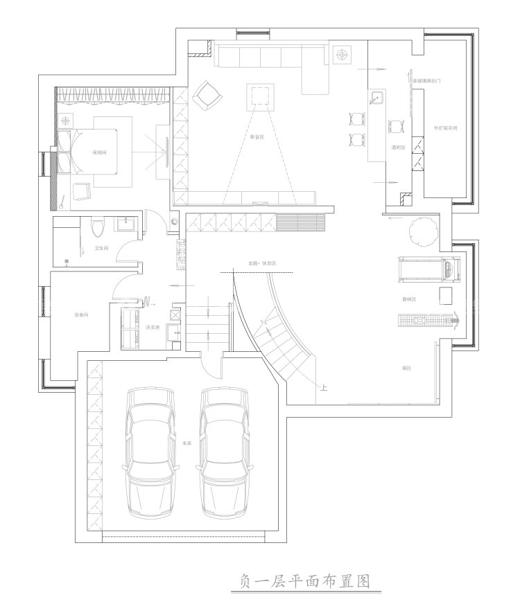 580平优山美地现代风格-平面布置图