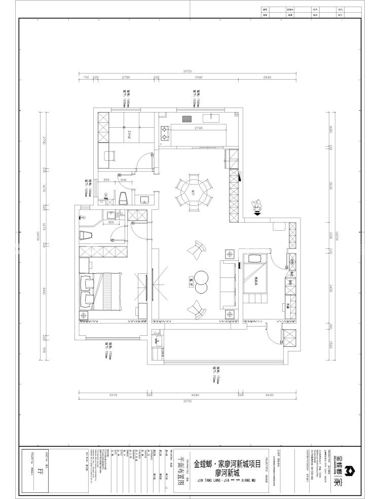 126平廖河新城奶油风格-平面布置图