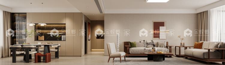 180平胜利花苑现代简约风-餐厅效果图及设计说明